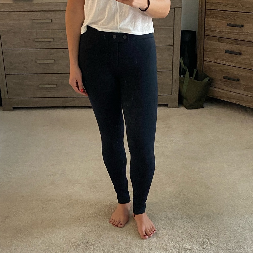 Vince Zip Front Navy Legging Size 4